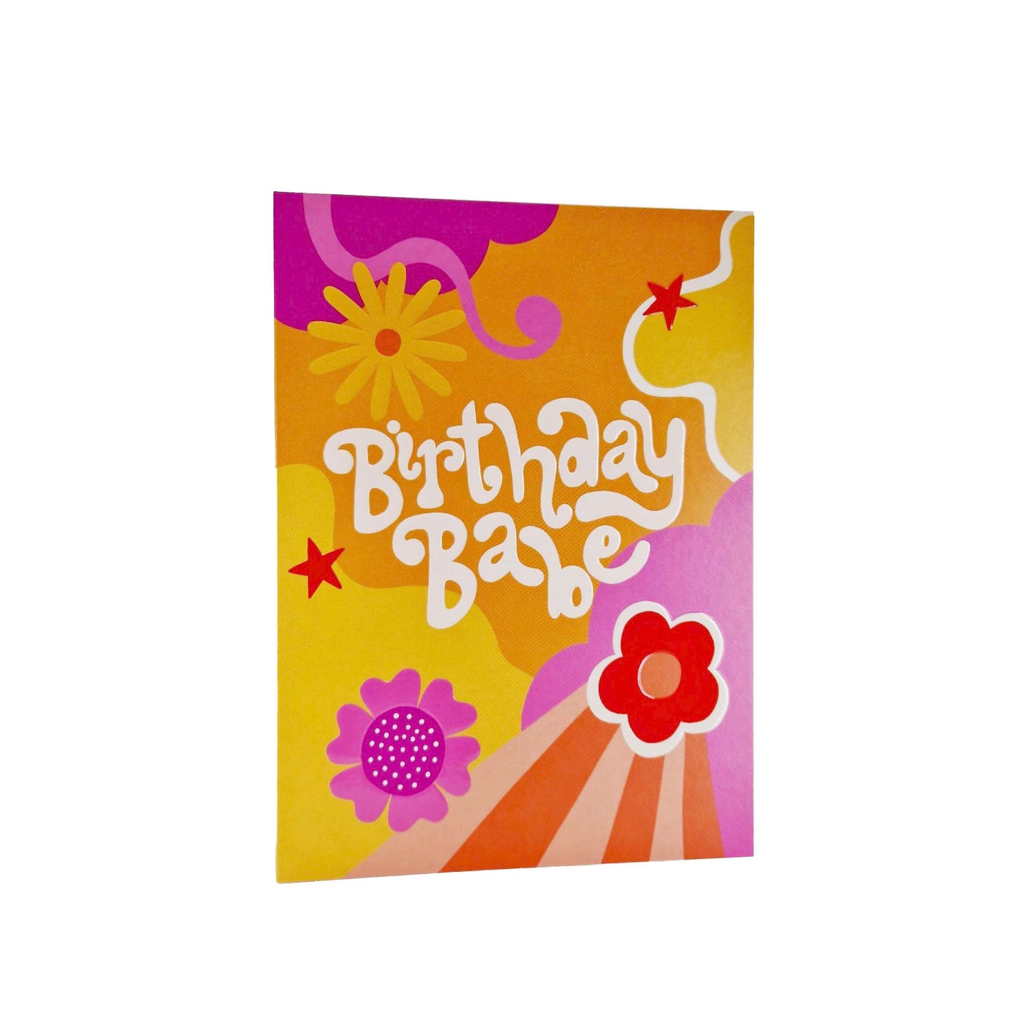 Birthday Babe embossed birthday card