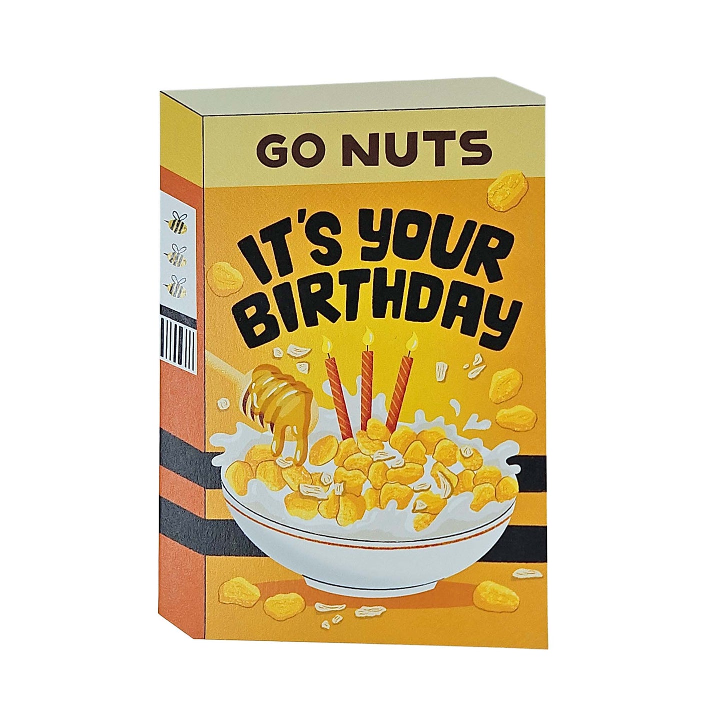 Go Nuts Cereal Spot Gloss Birthday Card