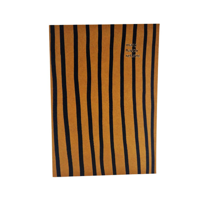 Many Happy Returns Stripes Gold Foiled Birthday Card