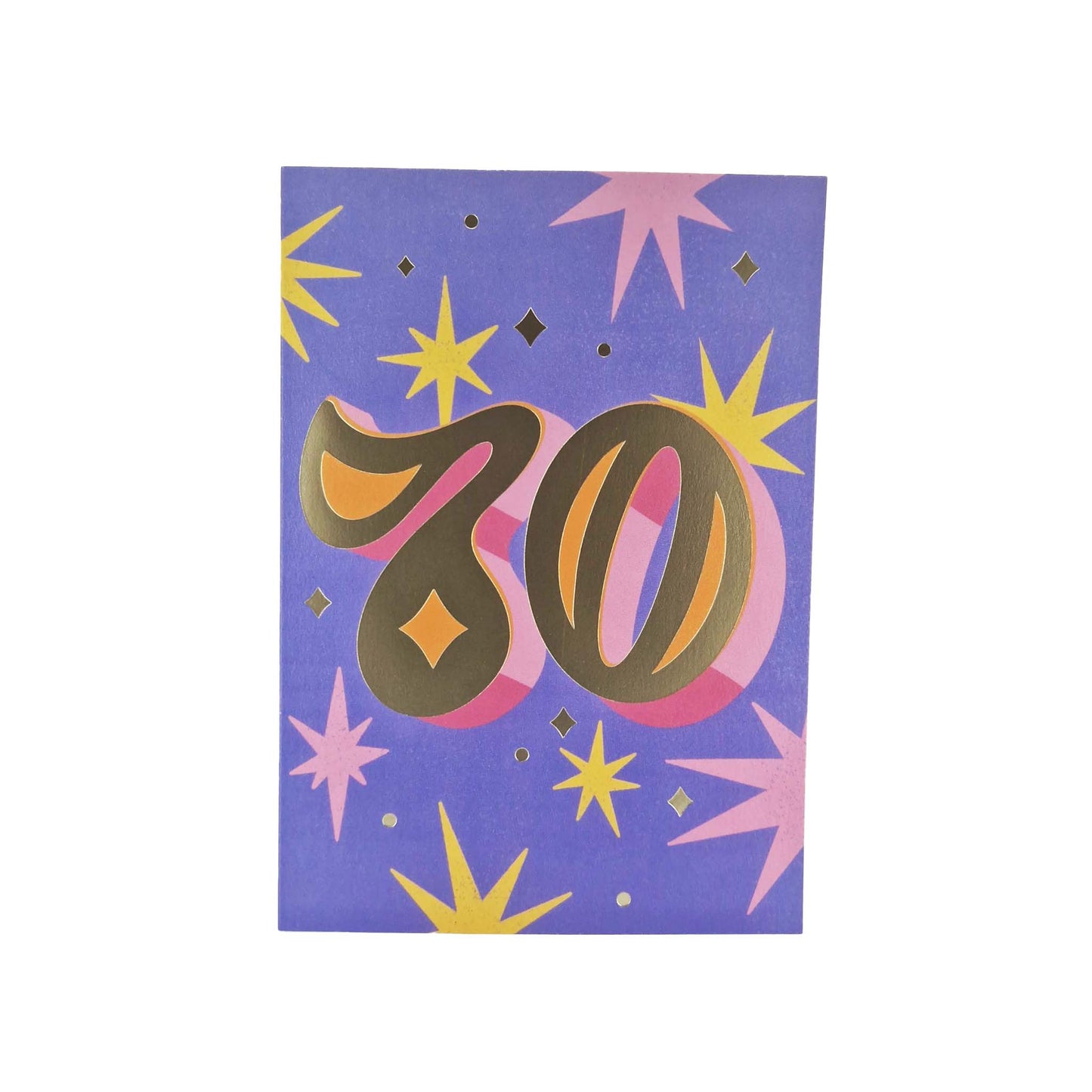 Gold Foiled 70th Birthday Card