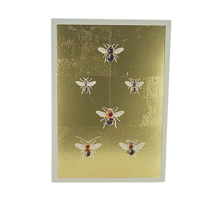 Bees Gold Foiled Art Card