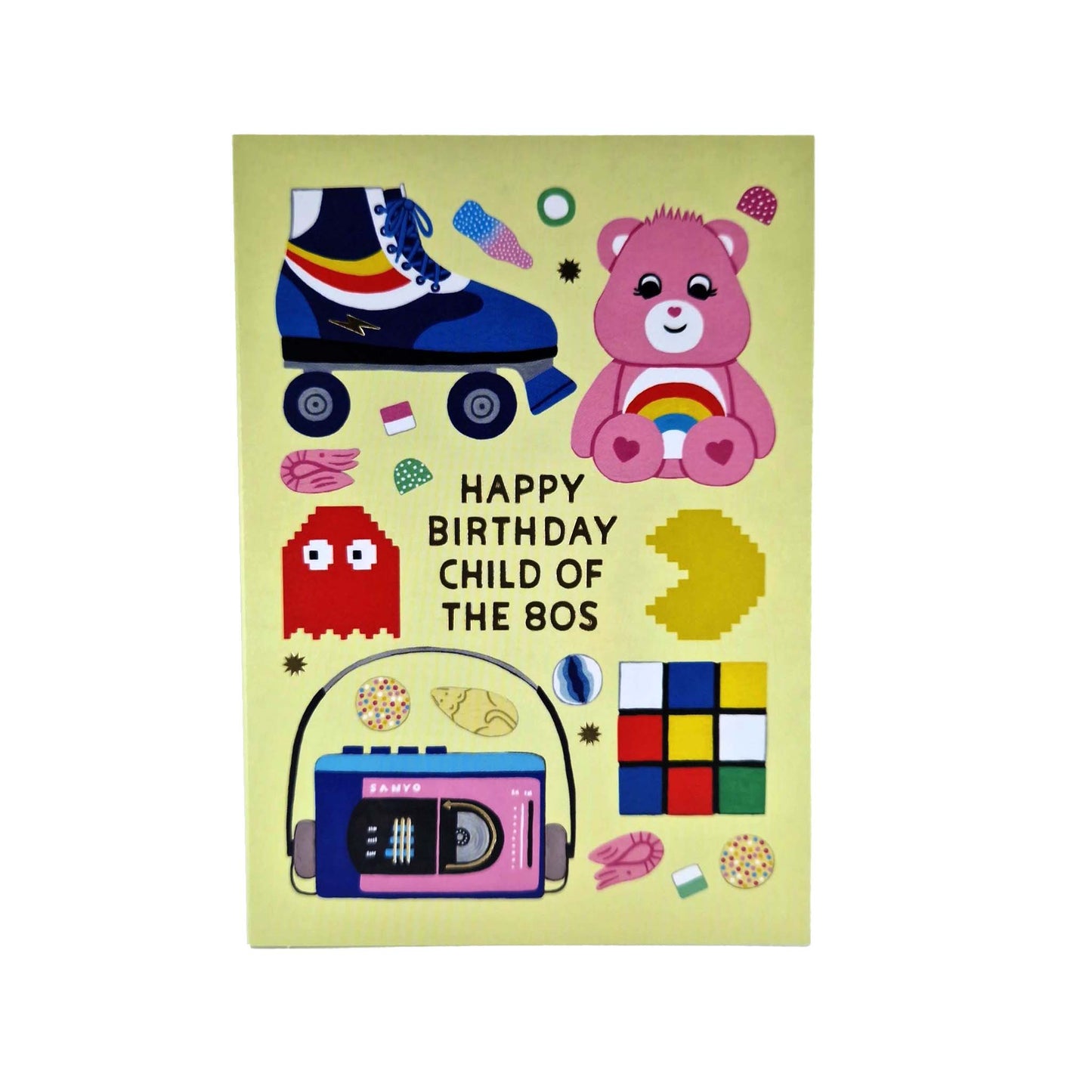 Child Of The 80s Gold Foiled Birthday Card