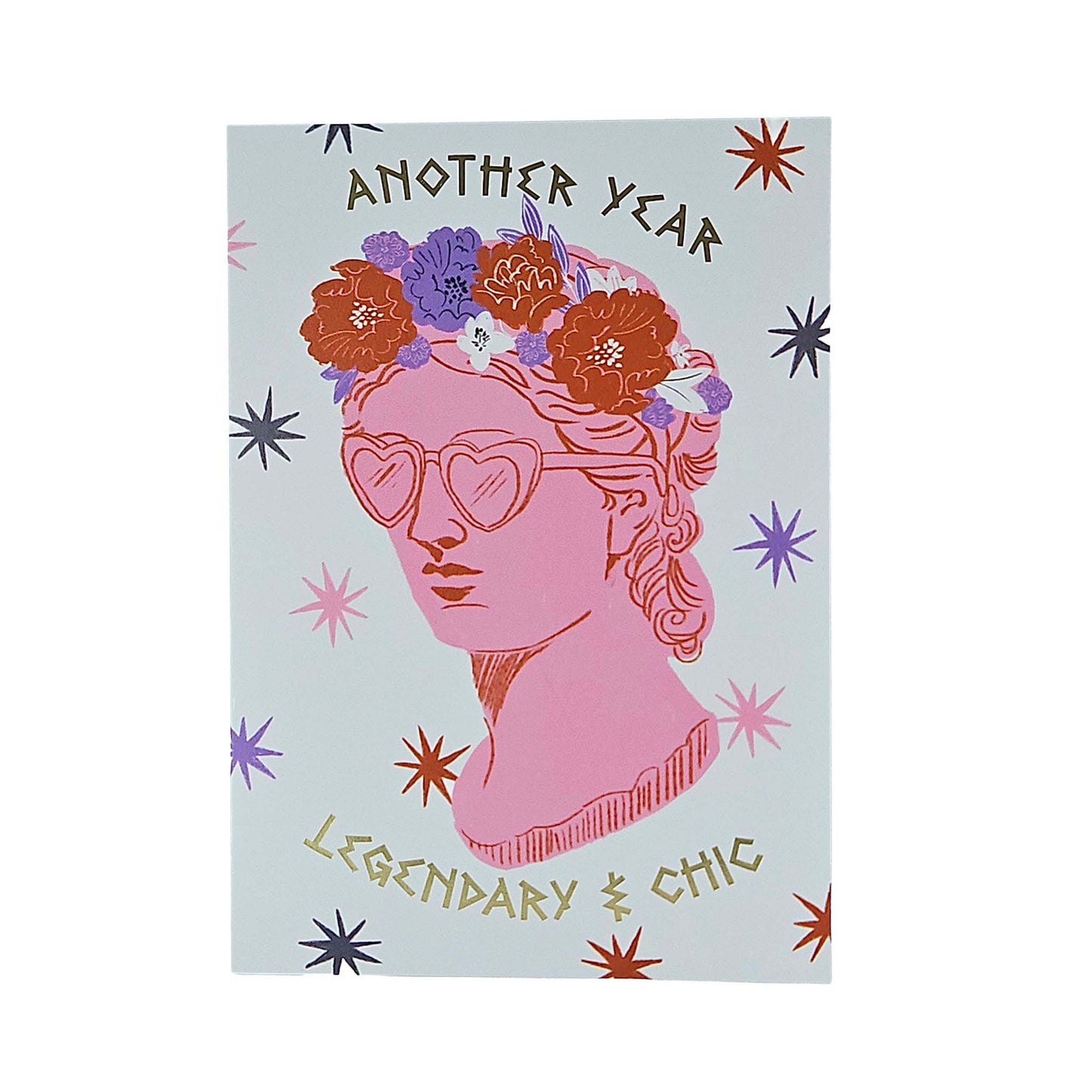 Legendary & Chic Greek Goddess Gold Foiled Birthday Card
