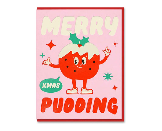 The Toonies Merry Xmas Pudding Letterpress Christmas Card