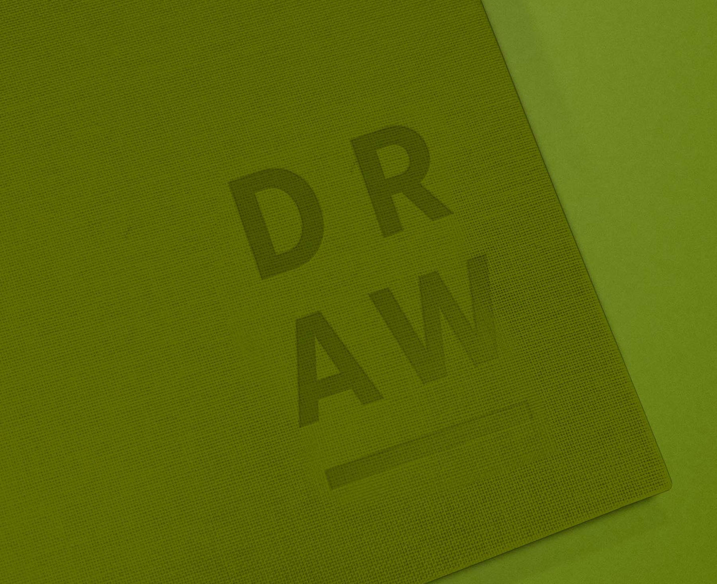 Blank Canvas Khaki Green A5 Hardback Plain Notebook