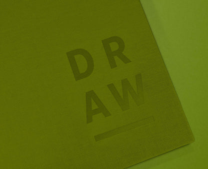 Blank Canvas Khaki Green A5 Hardback Plain Notebook