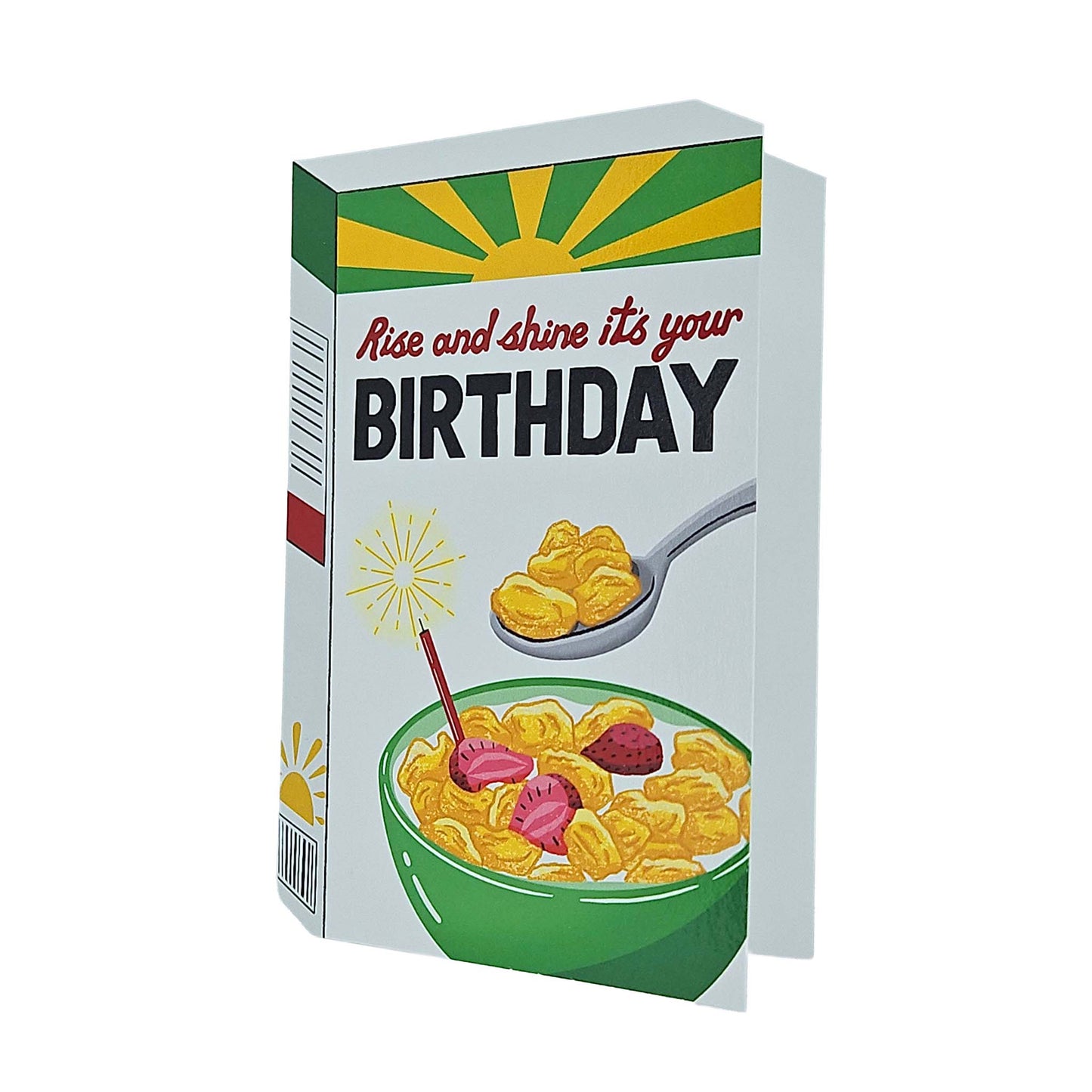 Rise and Shine Cereal Spot Gloss Birthday Card