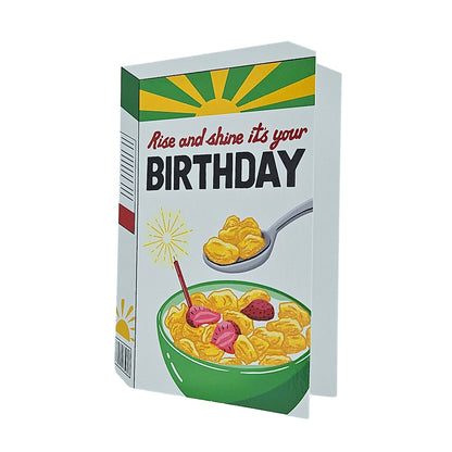 Rise and Shine Cereal Spot Gloss Birthday Card