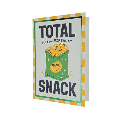 Total Snack Crisps Foiled Birthday Card