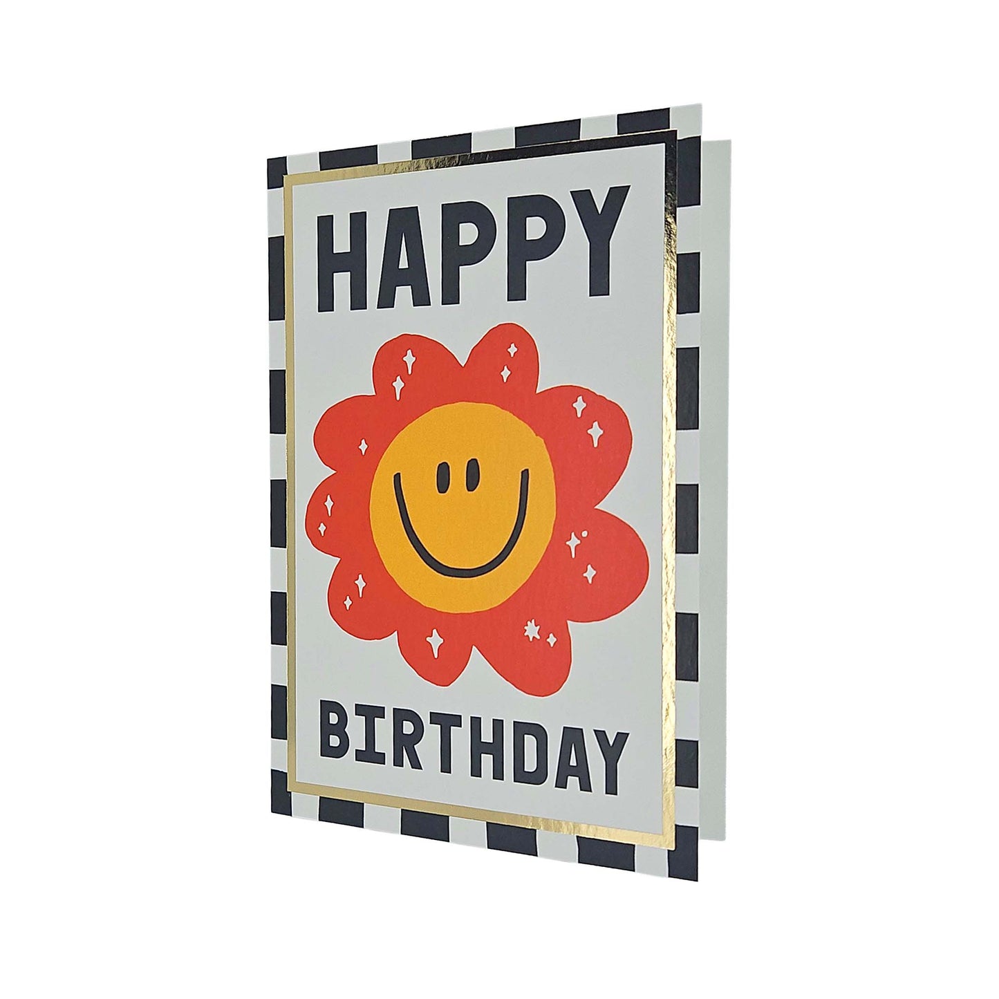 Happy Birthday Smiling Flower Birthday Card