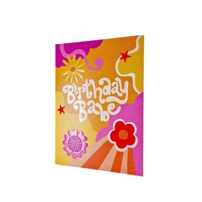 Birthday Babe embossed birthday card