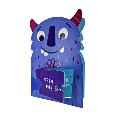 Monster Birthday! Monster Die Cut Kids Birthday Card