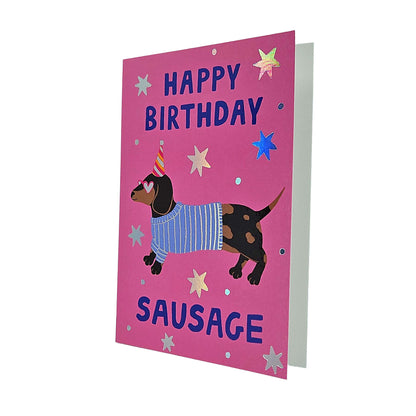 Happy Birthday Sausage Dachshund Birthday Card