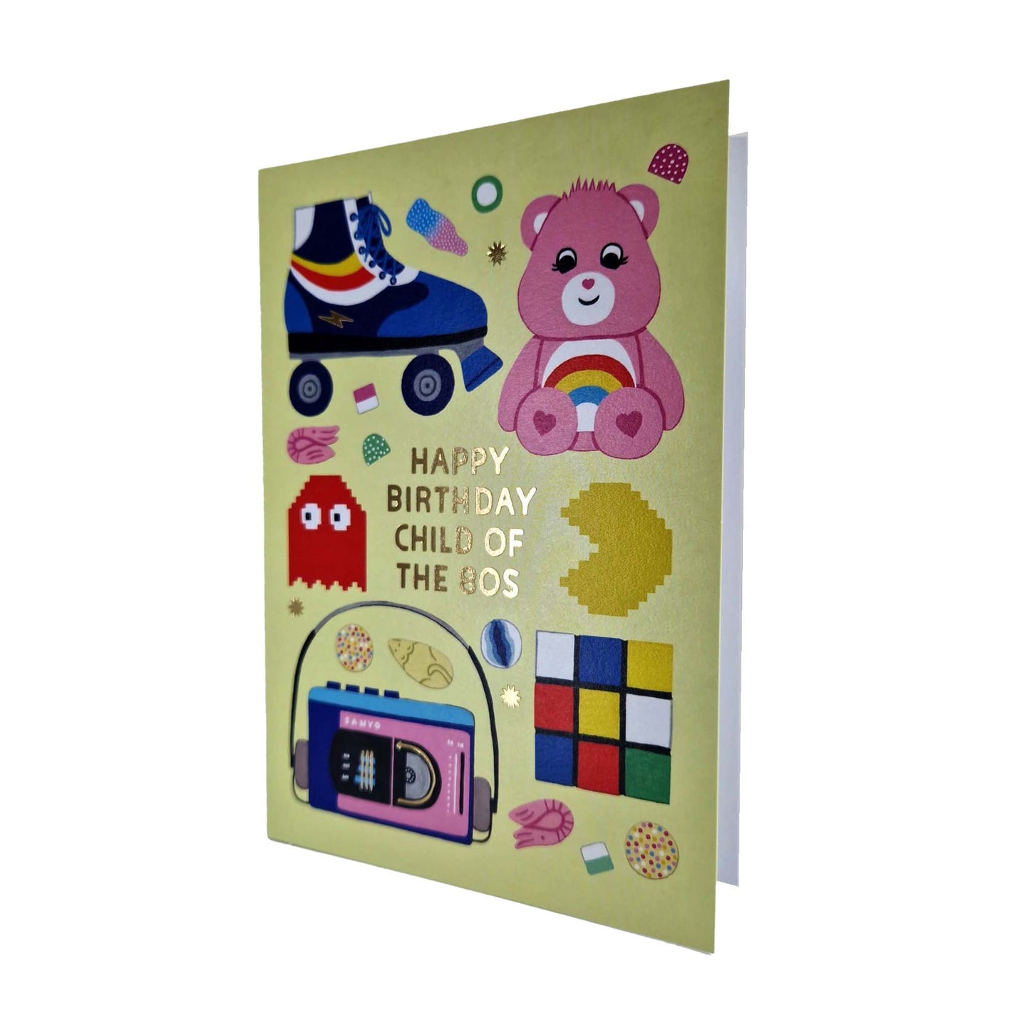 Child Of The 80s Gold Foiled Birthday Card