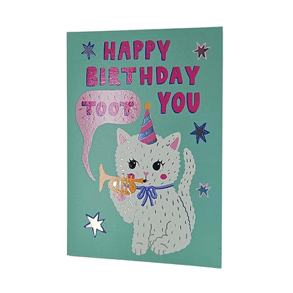 Happy Birthday Toot You Cat Birthday Card