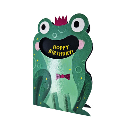 Hoppy Birthday Frog Die Cut Kids Birthday Card