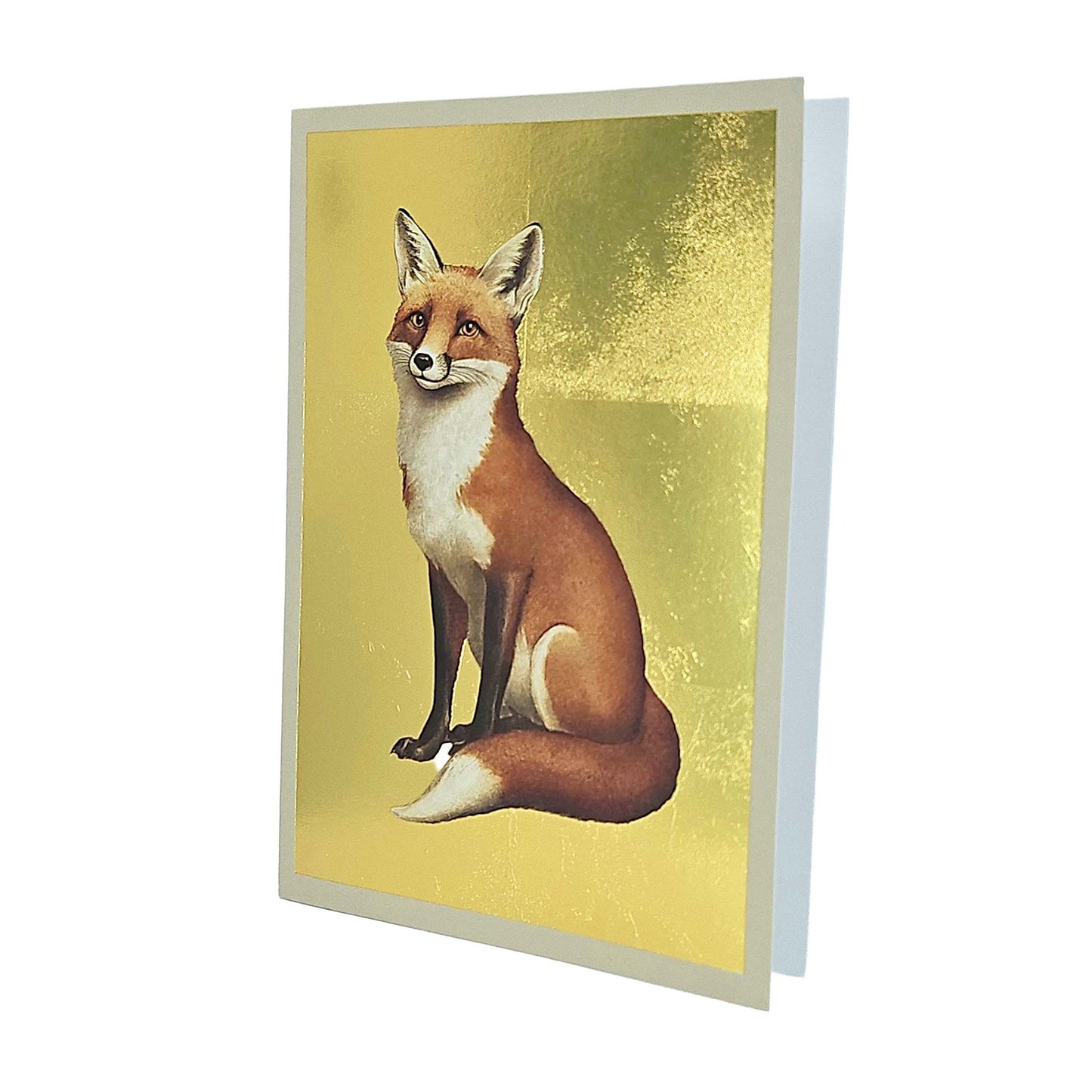 Red Fox Gold Foiled Art Card