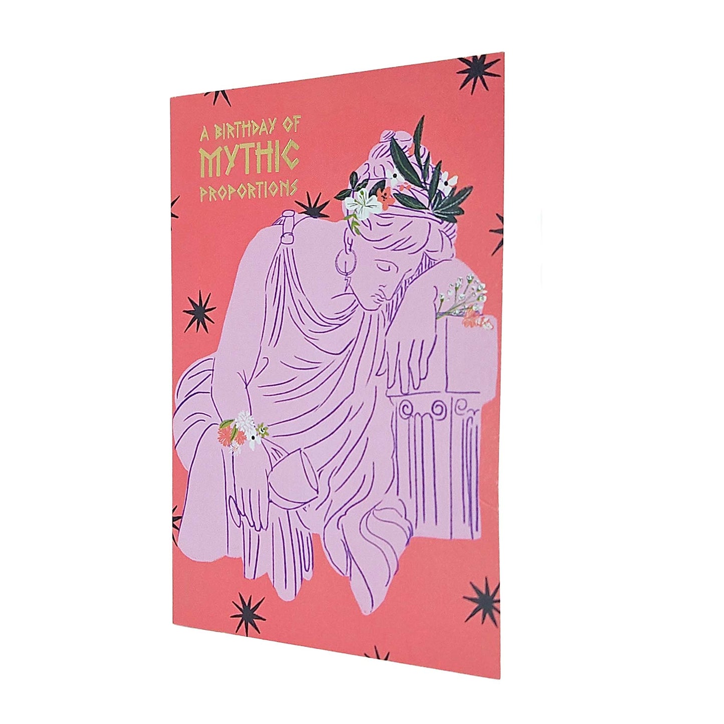 Mythic Proportions Greek Goddess Gold Foiled Birthday Card