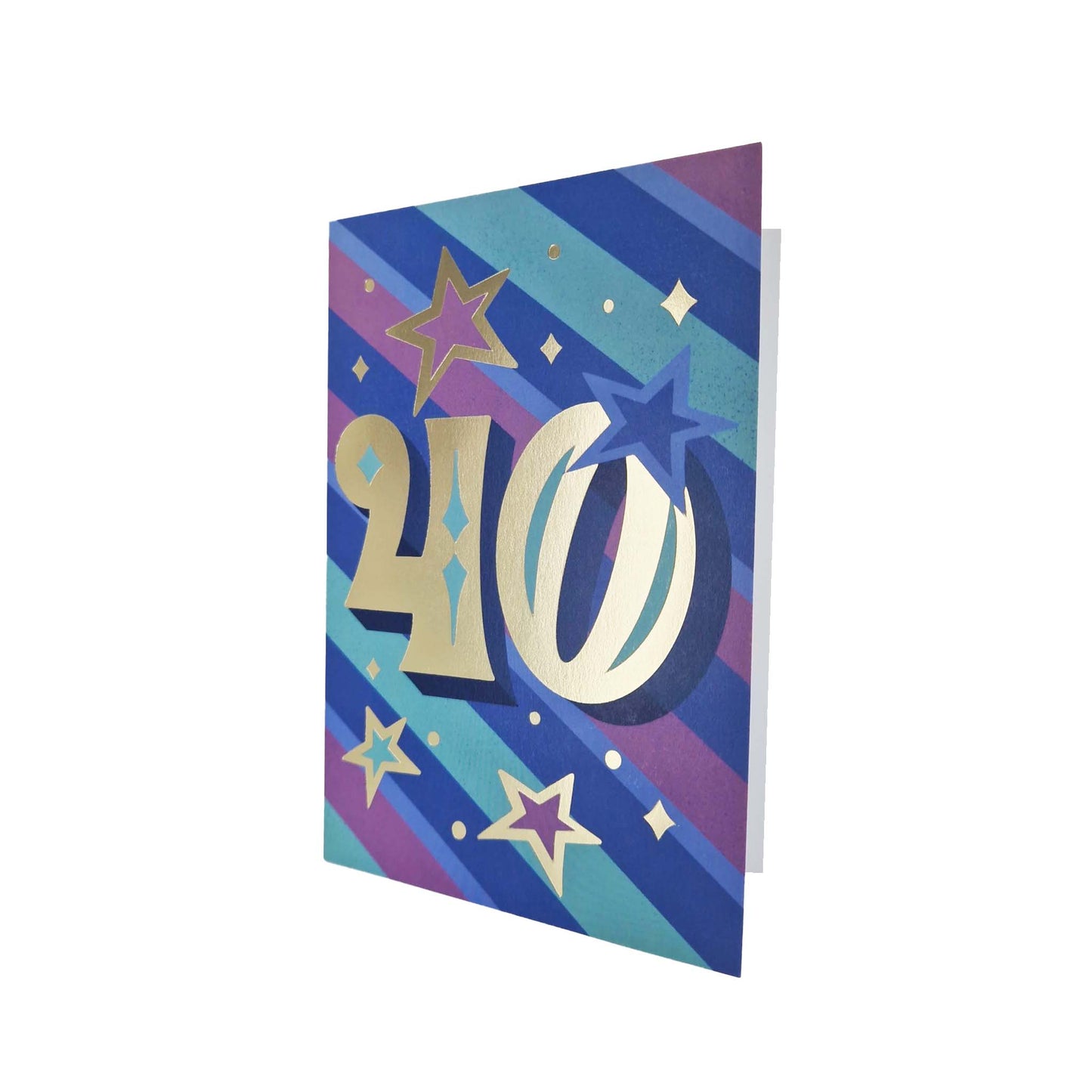 Gold Foiled 40th Birthday Card