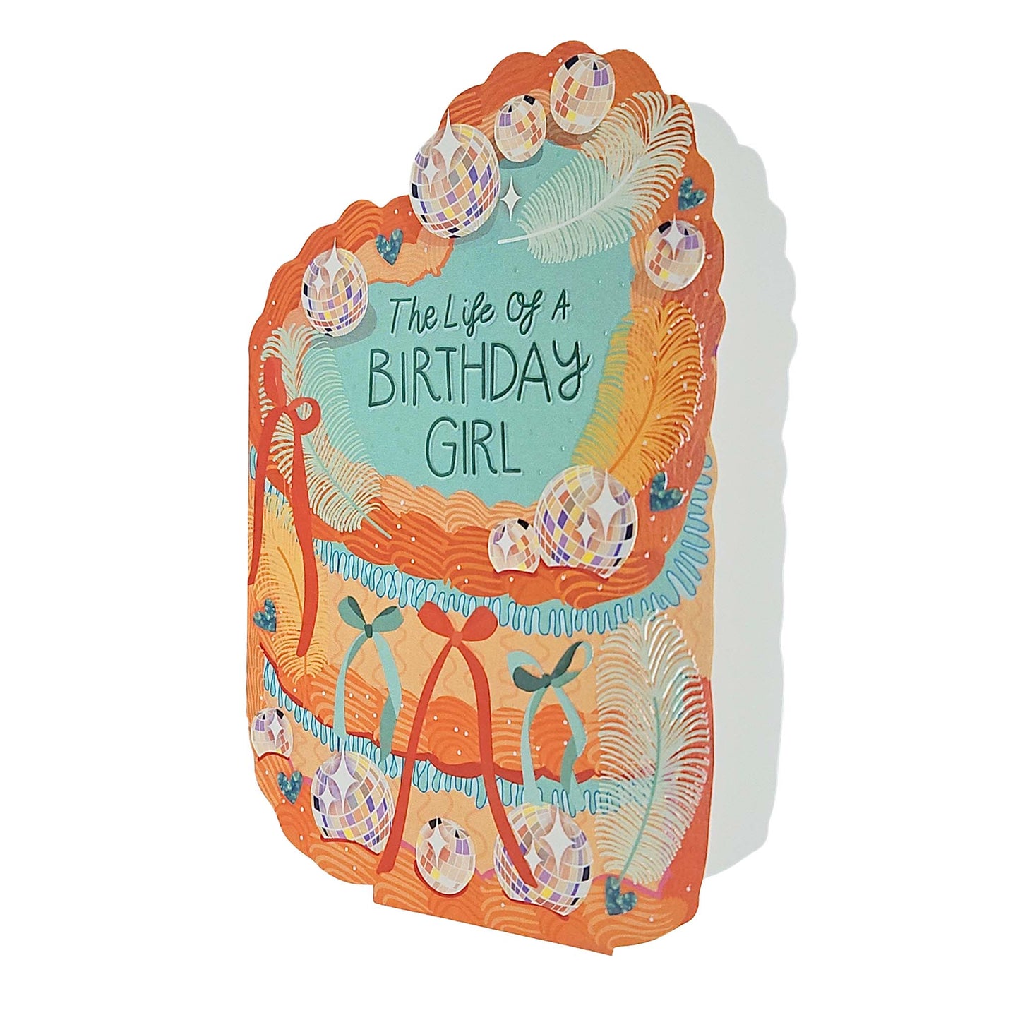 The Life of a Birthday Girl 'Taylor Made' Sparkly Cutout Cake Birthday Card