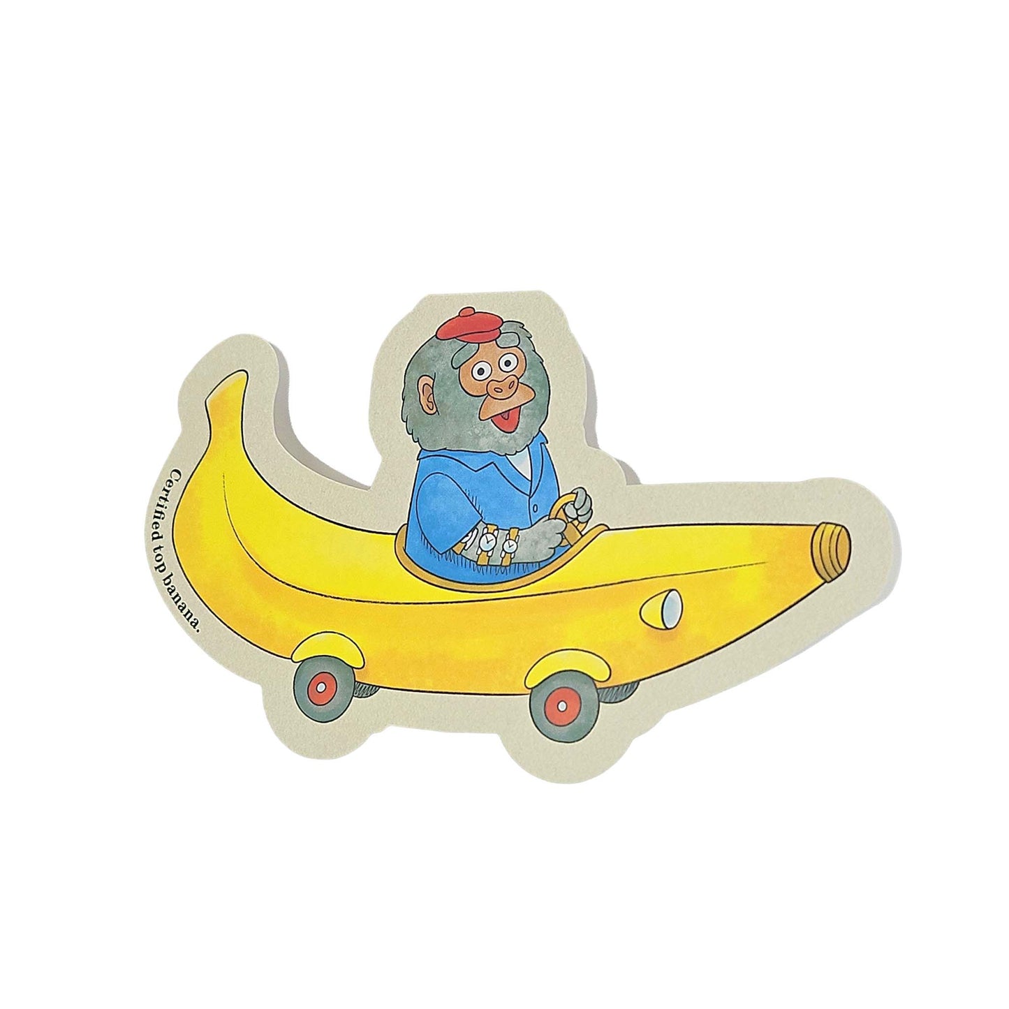 Bananas Gorilla Car Richard Scarry Cutout Card