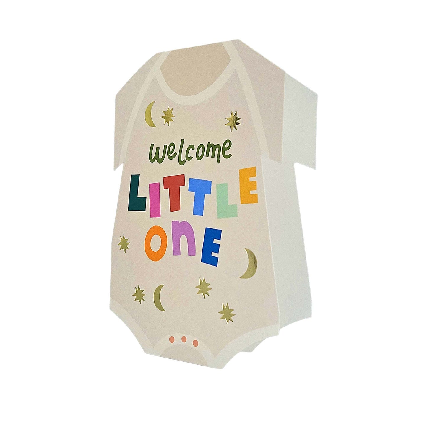 Welcome Little One Baby Grow Cutout New Baby Card