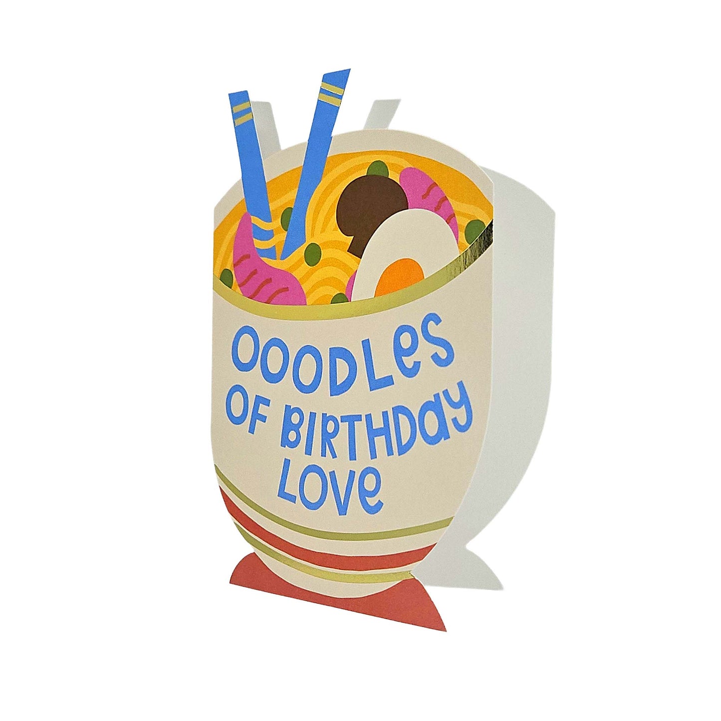 Oodles of Birthday Love Noodles Cutout Birthday Card