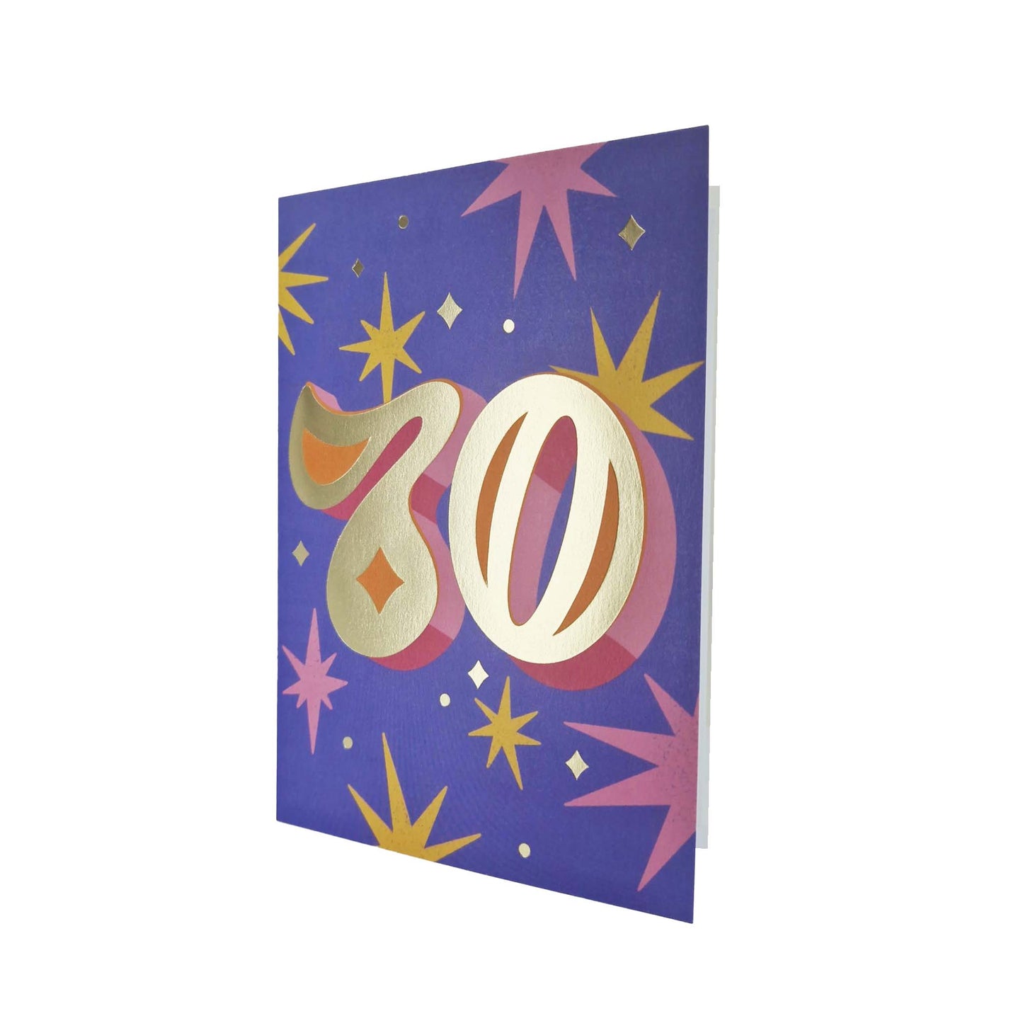 Gold Foiled 70th Birthday Card