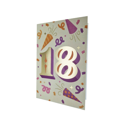 Gold Foiled 18th Birthday Card