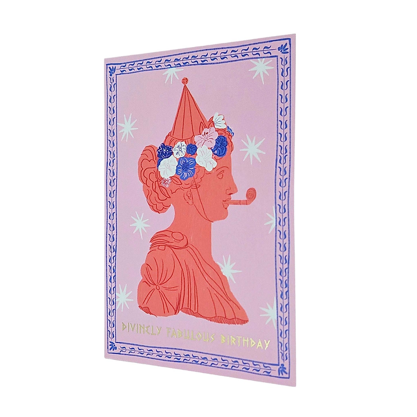 Divinely Fabulous Greek Goddess Gold Foiled Birthday Card