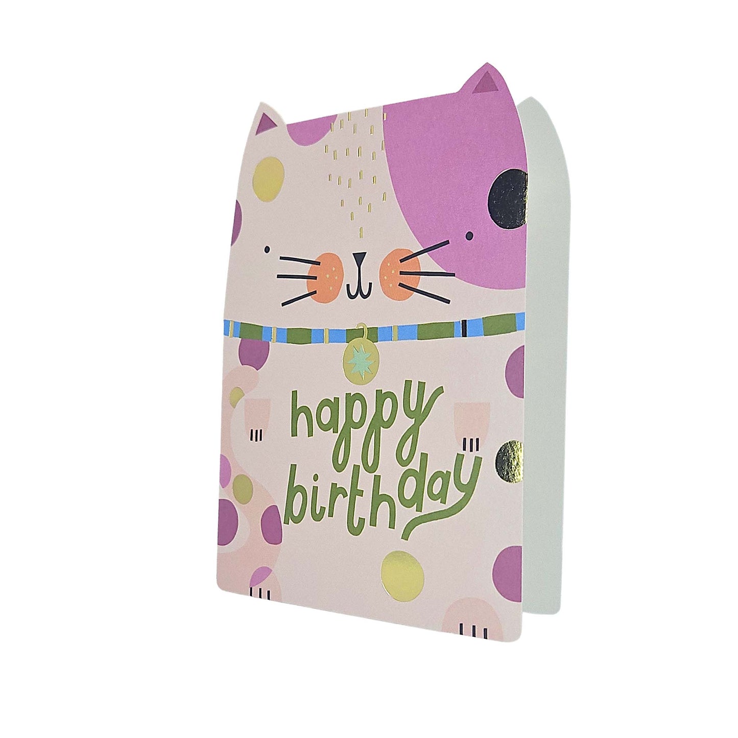Happy Birthday Cat Cutout Birthday Card