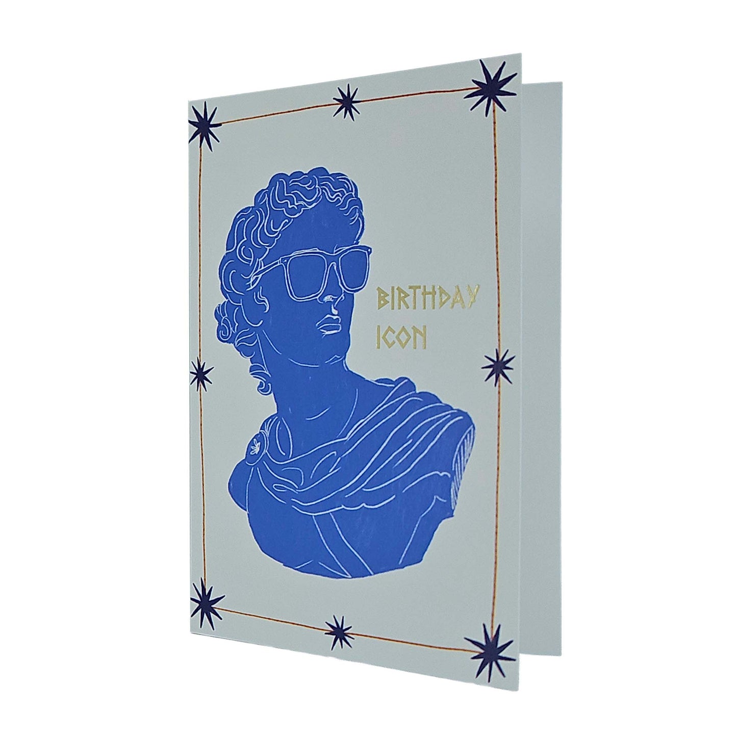 Birthday Icon Greek God Gold Foiled Birthday Card