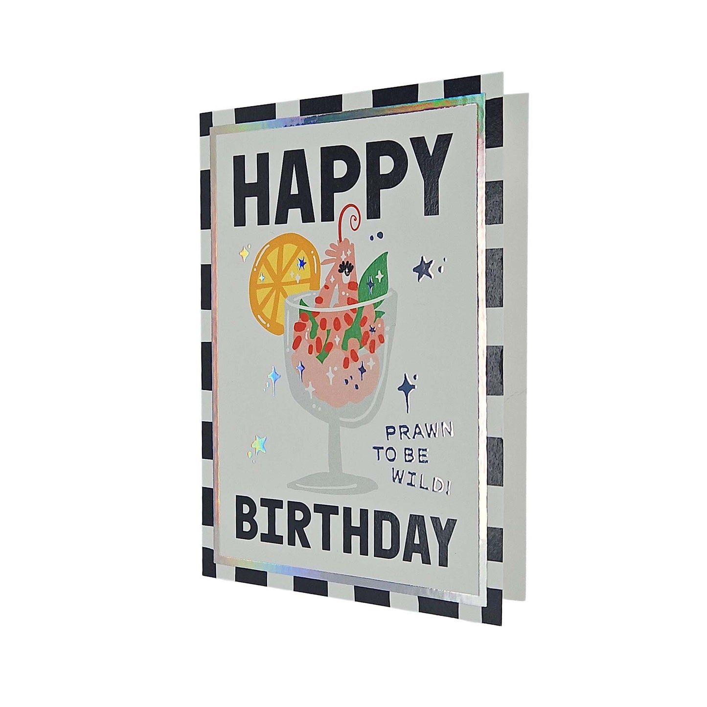 Prawn to be Wild Prawn Cocktail Foiled Birthday Card