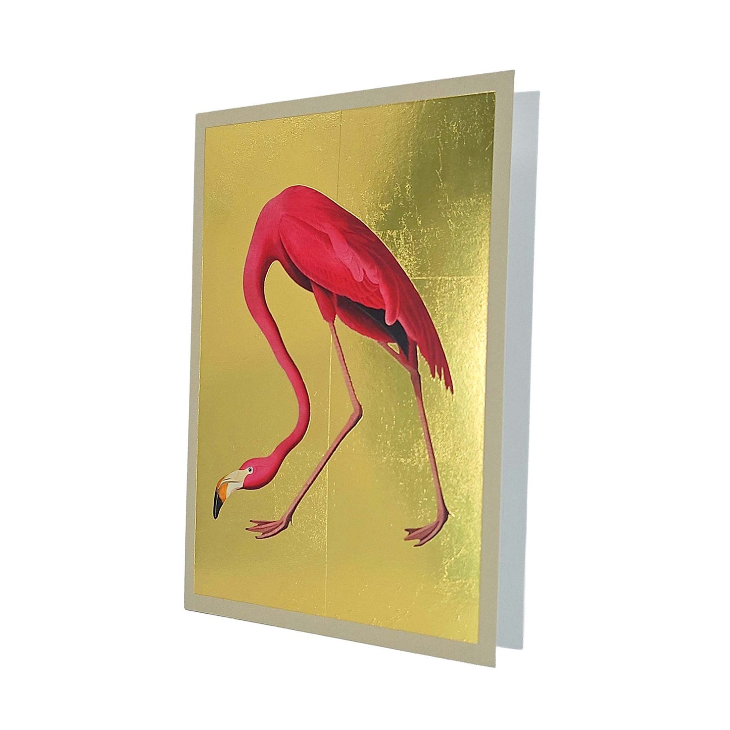 Pink Flamingo Gold Foiled Art Card