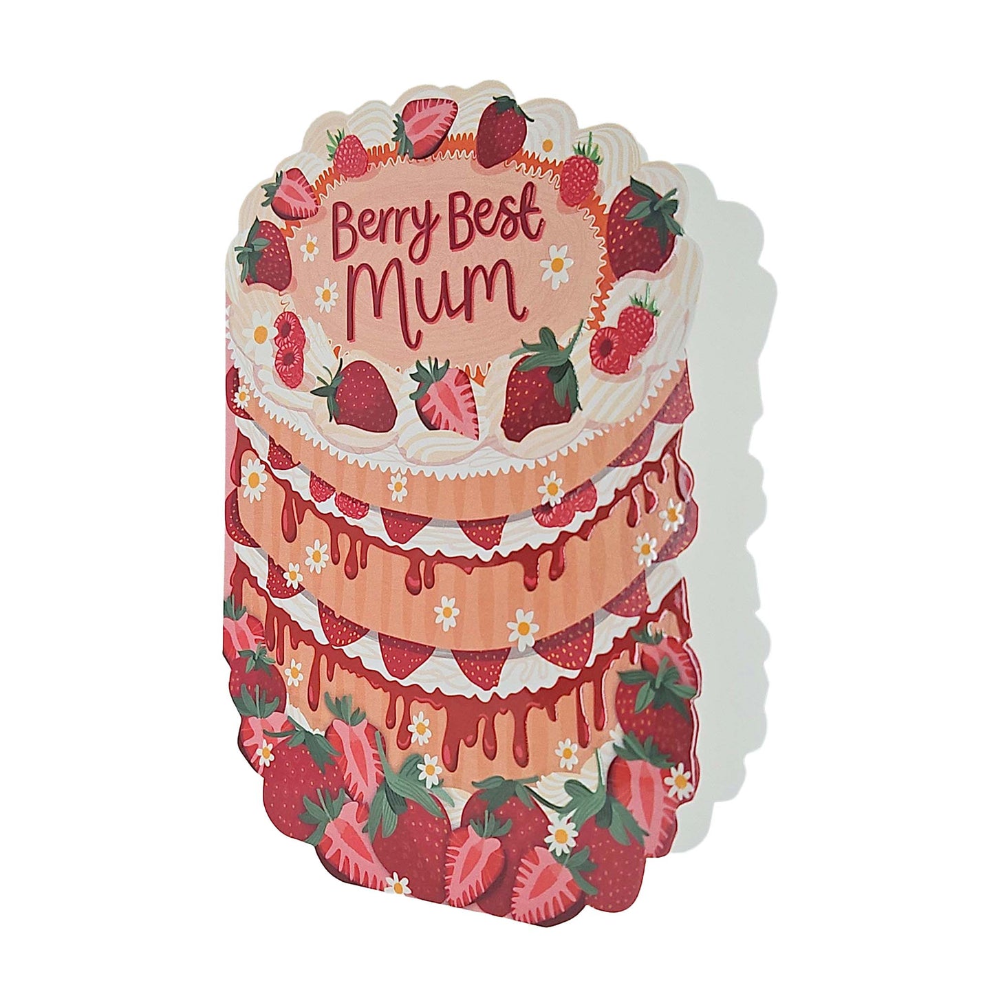Berry Best Mum Spot Varnish Cutout Cake Mother's Day Card