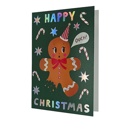 Happy Christmas Gingerbread Man Christmas Card