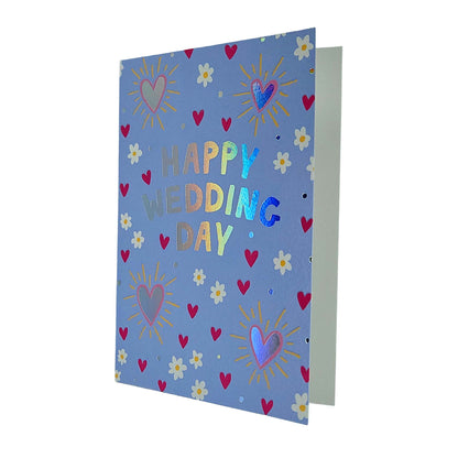 Daisies & Hearts Wedding Card