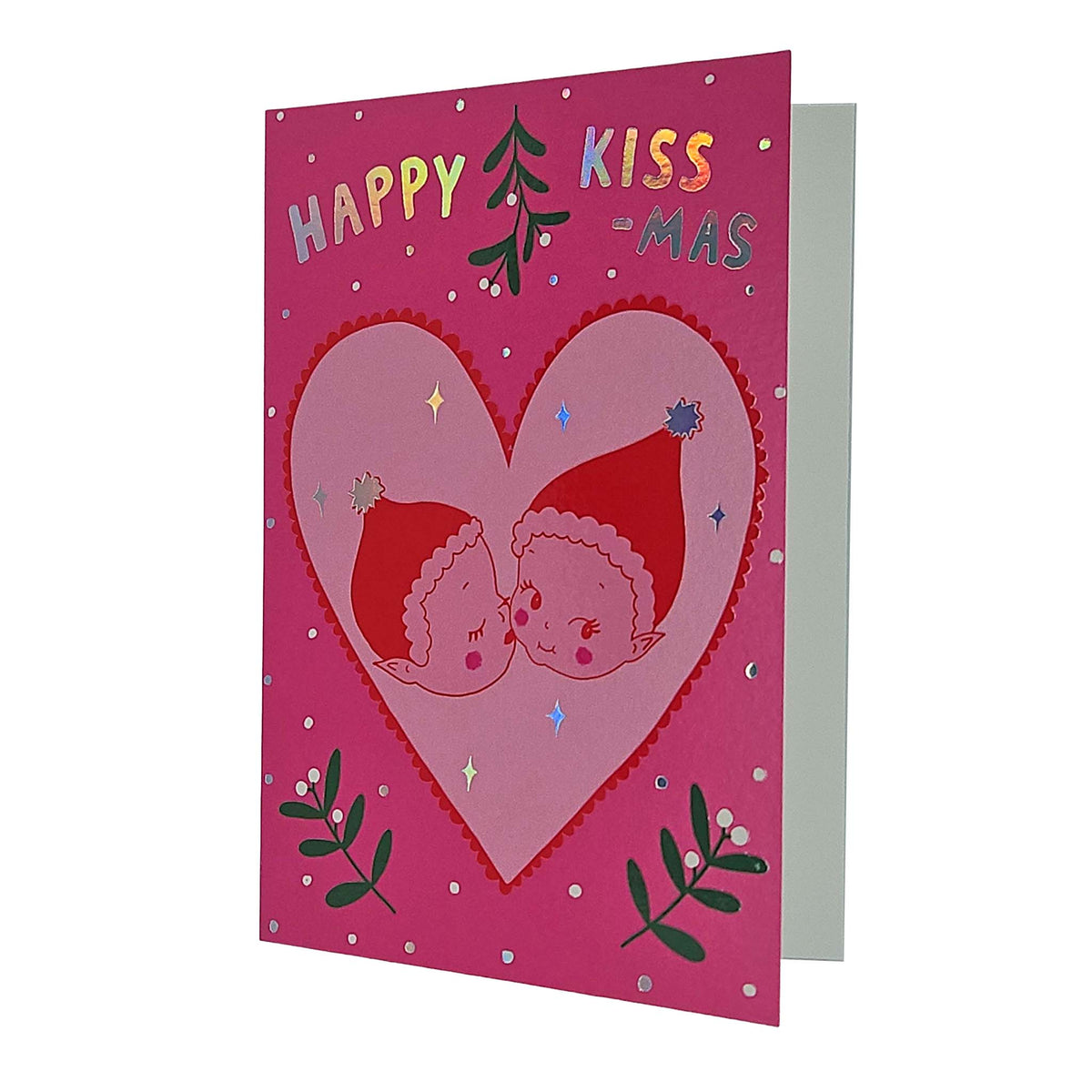 Merry Kiss-Mas Cherubs Christmas Card
