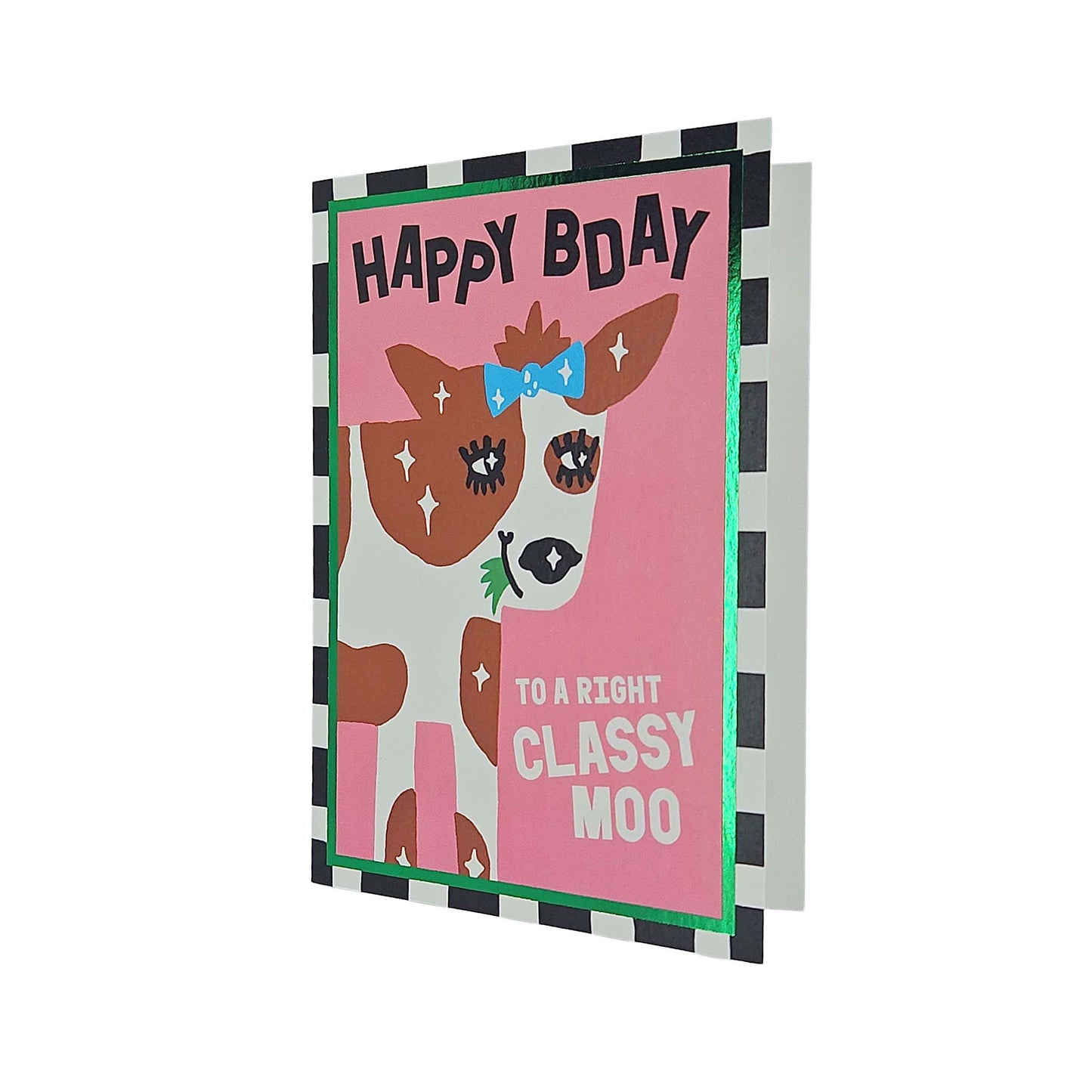 Happy Birthday Classy Moo Cow Birthday Card