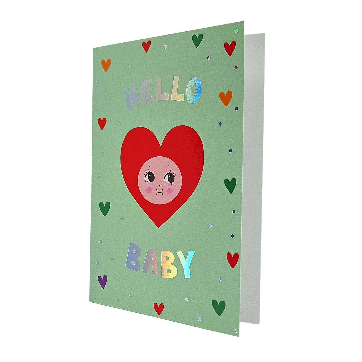 Hello Baby Heart New Baby Card