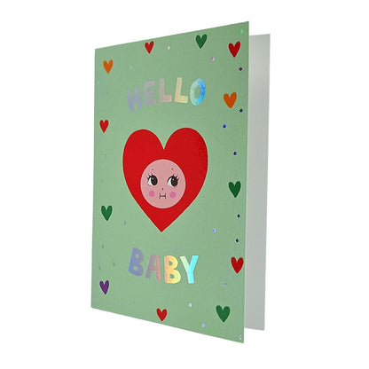 Hello Baby Heart New Baby Card