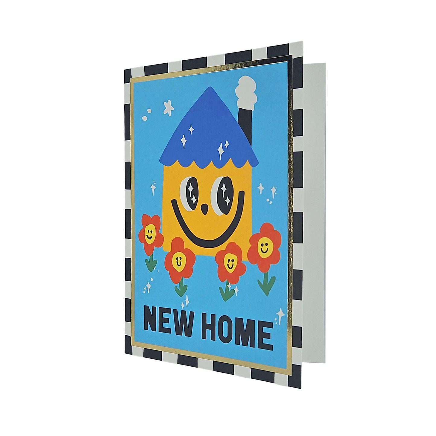 Smiling Home Foiled New Home Card