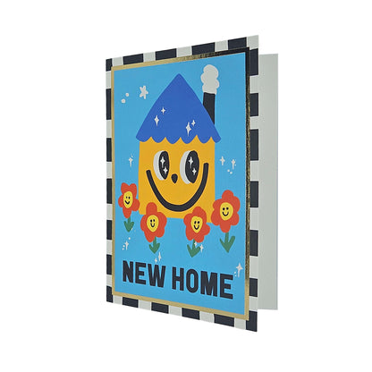 Smiling Home Foiled New Home Card