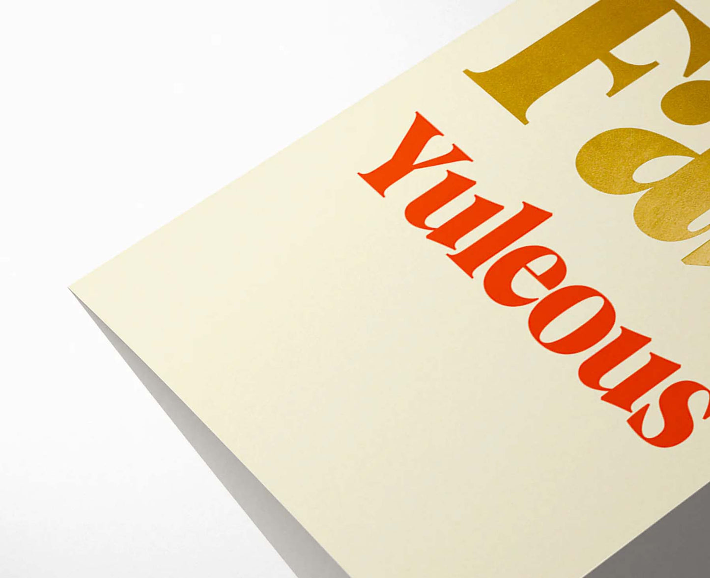 Fab Yuleous Gold Foiled Serif Christmas Card