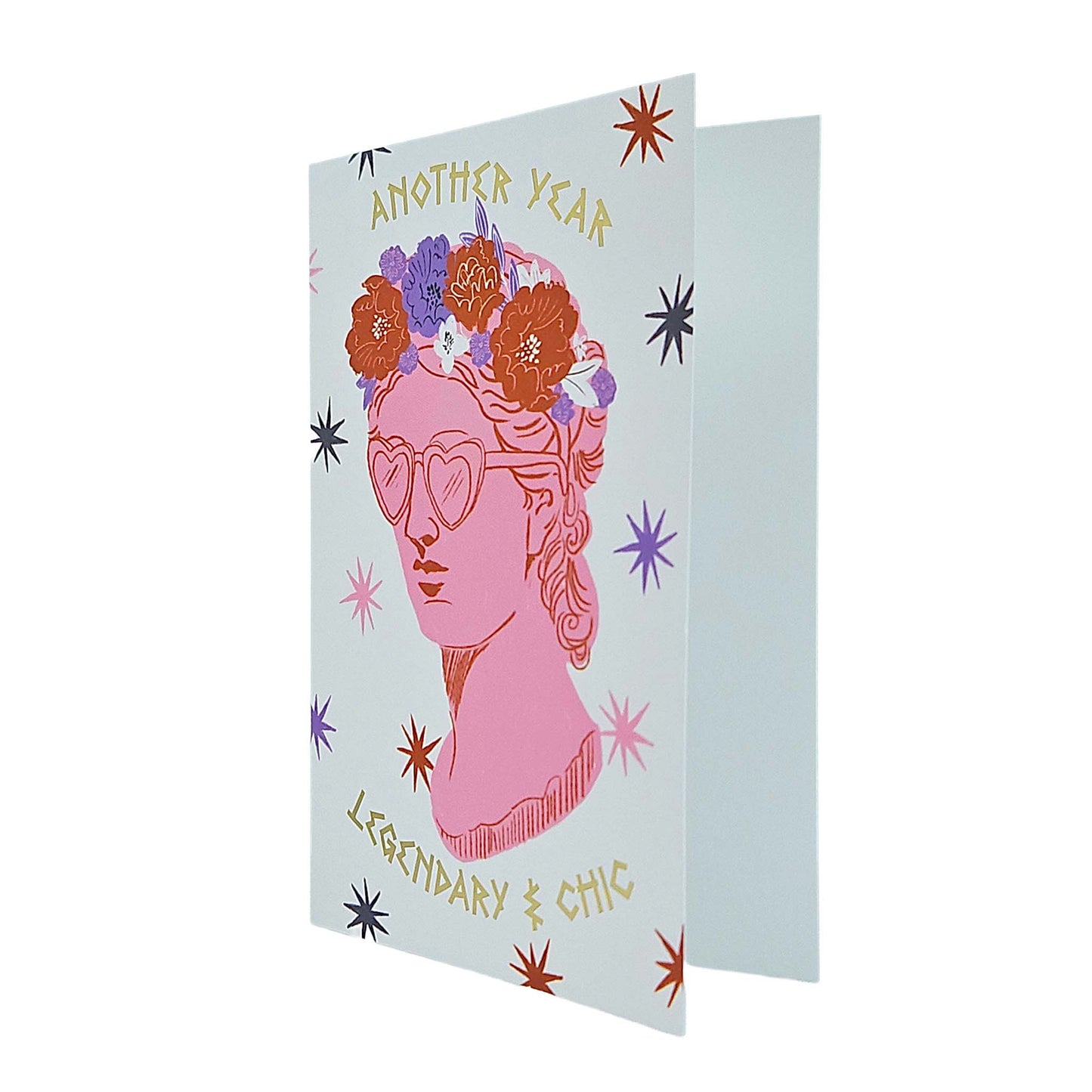 Legendary & Chic Greek Goddess Gold Foiled Birthday Card