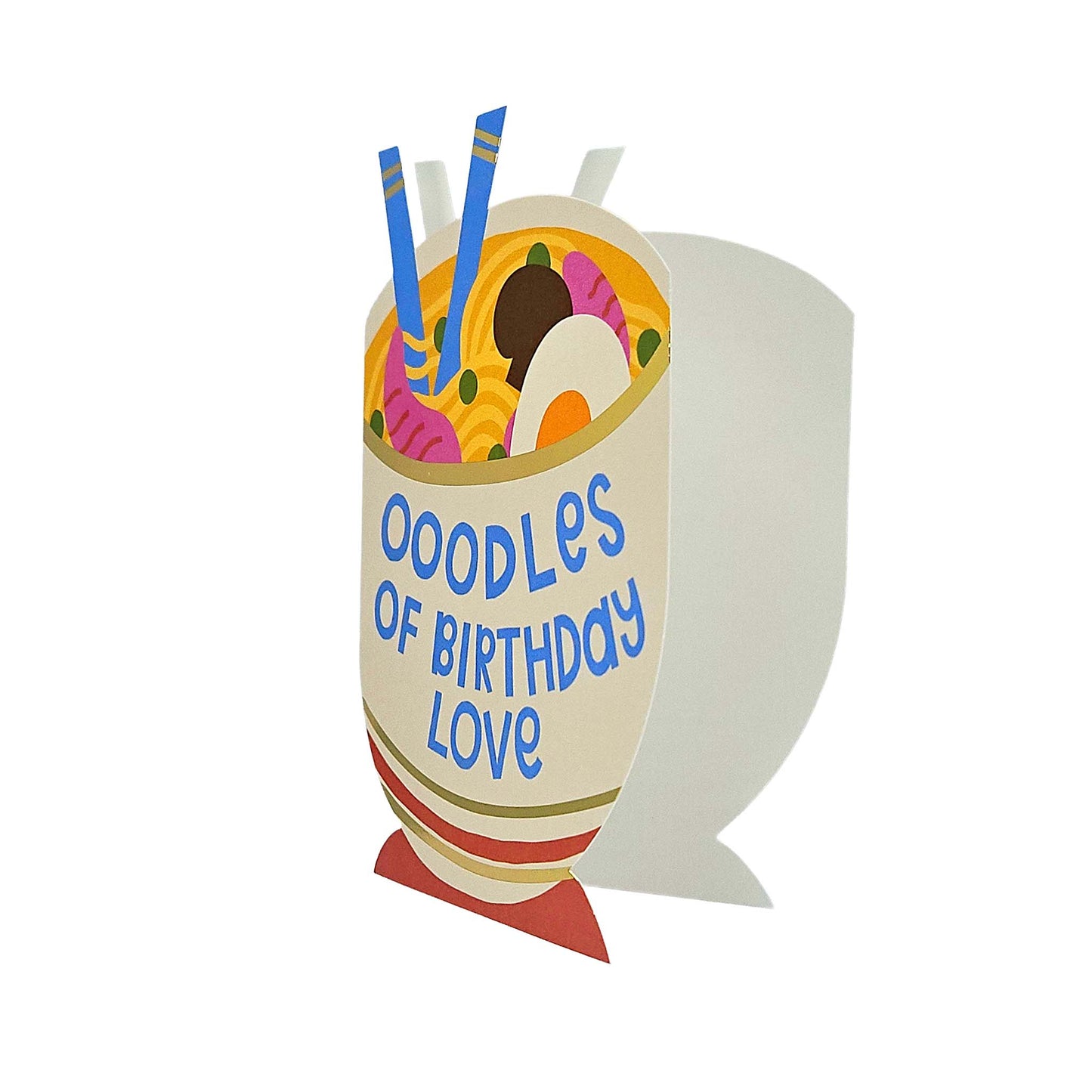 Oodles of Birthday Love Noodles Cutout Birthday Card