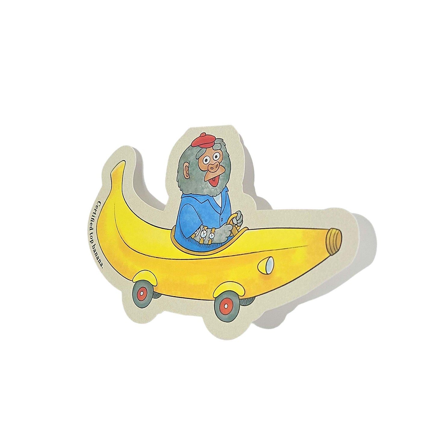 Bananas Gorilla Car Richard Scarry Cutout Card