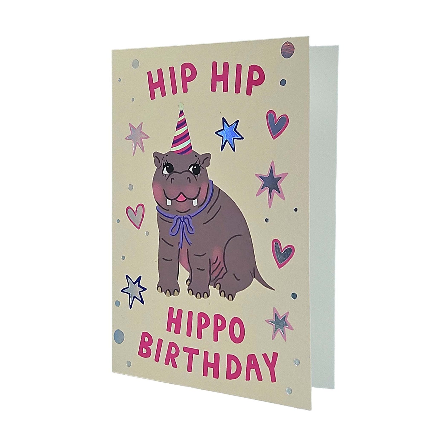 Hip Hip Hippo Birthday Card