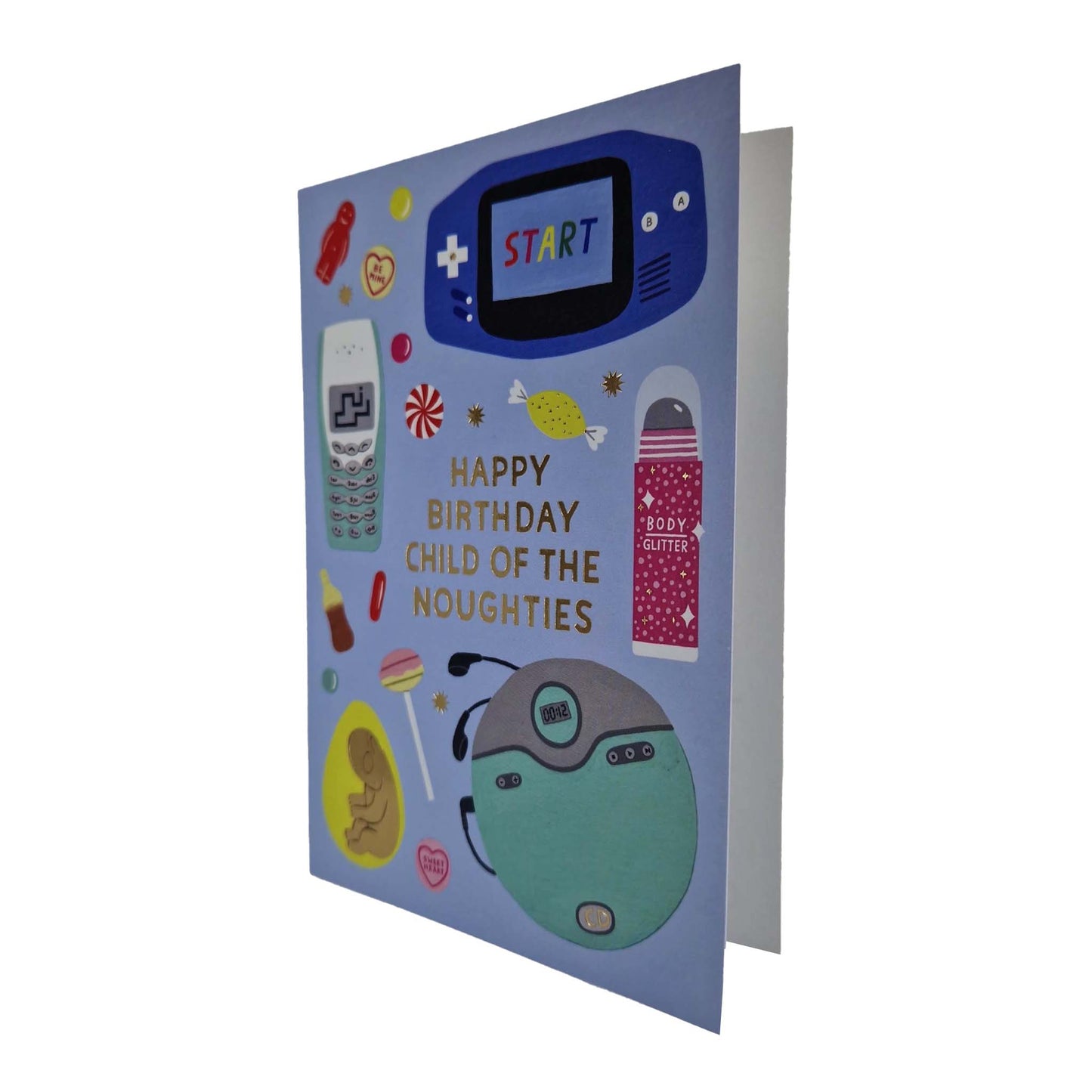 Child Of The 00s Gold Foiled Birthday Card