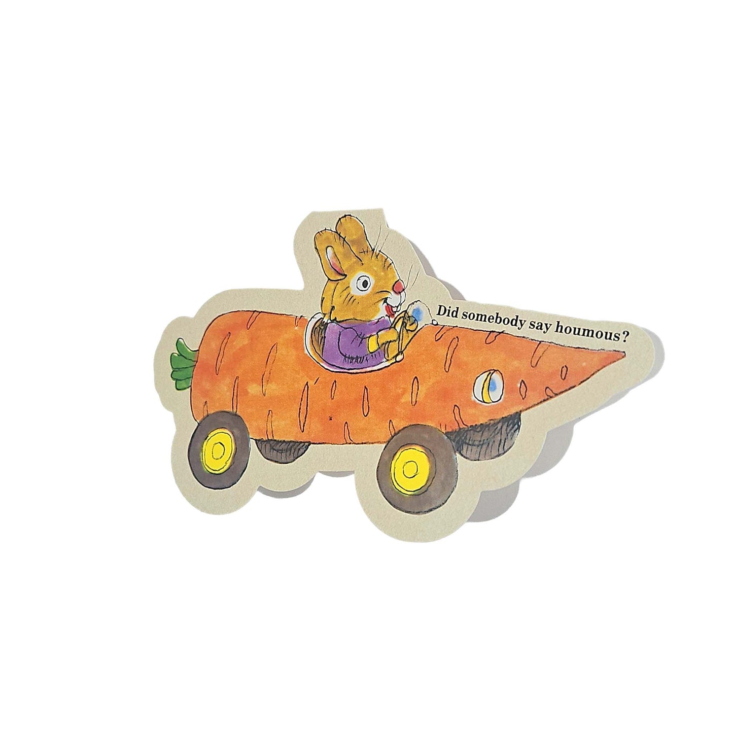 Carrot Bunny Car Richard Scarry Cutout Card